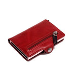 Classic Multifunction Automatic Aluminum Alloy Leather Credit Card Holder Retro New Pop-Up Card Ejector Business Wallets For Men Stevvex