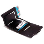 Classic Multifunction Automatic Aluminum Alloy Leather Credit Card Holder Retro New Pop-Up Card Ejector Business Wallets For Men Stevvex