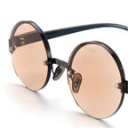 Classic Natural Crystal Glass Stone Reading Glasses Male High Definition Anti Fatigue Round Brown Reading Glasses Female Lightweight Thin Steel Frame With Compact Case For Daily Use Stevvex