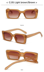 Classic New Rectangle Shape Sunglasses For Women Rectangle Sunglasses for Women 90’s Vintage Shades Square Thick Frame Glasses Luxury Design New Small Square  Eyewear Decent Shades Stevvex