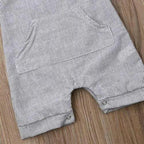 Classic Newborn Baby Boy/Girl Cute One-piece Striped Sleeveless Romper Casual Buttons Jumpsuit For Kids