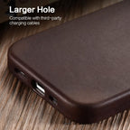 Classic Simple Brown Black Shockproof Drop Proof Phone Case Protective Genuine Leather Case for iPhone 13 Pro Max Business Case for iPhone 13 Mini Classic Magnetic Charging Phone Back Cover