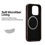 Classic Simple Brown Black Shockproof Drop Proof Phone Case Protective Genuine Leather Case for iPhone 13 Pro Max Business Case for iPhone 13 Mini Classic Magnetic Charging Phone Back Cover