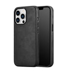 Classic Simple Brown Black Shockproof Drop Proof Phone Case Protective Genuine Leather Case for iPhone 13 Pro Max Business Case for iPhone 13 Mini Classic Magnetic Charging Phone Back Cover