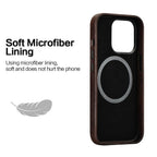 Classic Simple Brown Black Shockproof Drop Proof Phone Case Protective Genuine Leather Case for iPhone 13 Pro Max Business Case for iPhone 13 Mini Classic Magnetic Charging Phone Back Cover