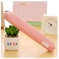 Classic Simple Candy Color Slim Canvas Pencil Pouch Pencil Bag For School Office Dot Printed Students Pencil Case Stevvex