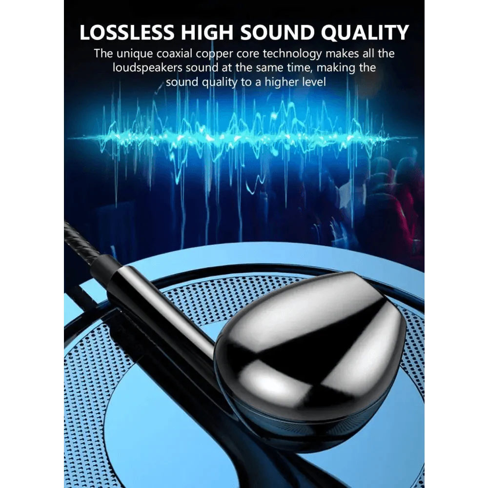 Classic Stereo 3.5mm Wired Control Earphone Stereo Headphones With Control Noise Isolating Stevvex