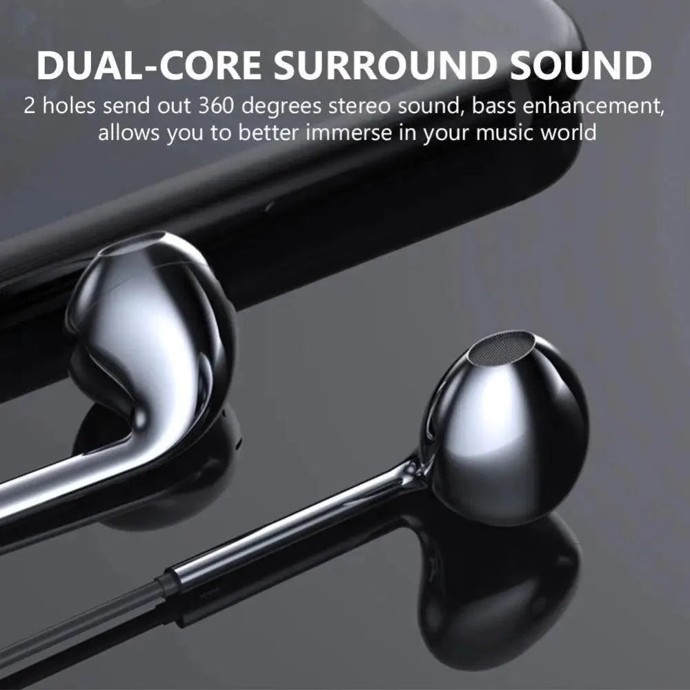 Classic Stereo 3.5mm Wired Control Earphone Stereo Headphones With Control Noise Isolating Stevvex
