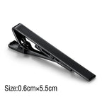 Classic Tie Clip Fashion Style Tie Bars For Men Metal Tone Tie Bar Clip Tie Pins Elegant Tie Clips For Men Fathers' Day Valentine's Day Gift Simple Bar Clasp Practical Necktie Accessories Clasp Tie Pin For Mens Collar Clip Stevvex