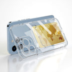Classic Transparent Soft Thin Clear Wallet Case For iPhone 14 13 12 11 Pro Max 6 6S 7 8 Plus SE X XR XS Transparent Card Slot Pocket Simple Clear Shockproof Protective Slim iPhone Case Stevvex