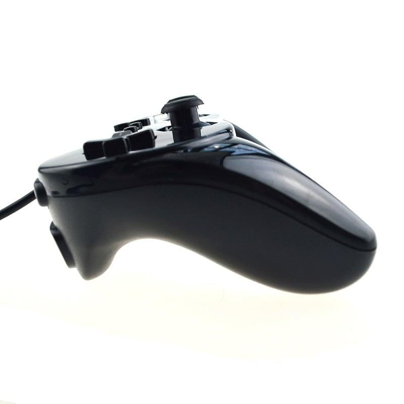 Classic White And Black Wired Pro Remote Game Controller Compatible With PC Laptop Stevvex