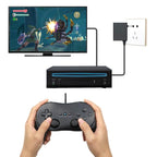 Classic White And Black Wired Pro Remote Game Controller Compatible With PC Laptop Stevvex