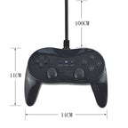 Classic White And Black Wired Pro Remote Game Controller Compatible With PC Laptop Stevvex