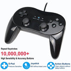 Classic White And Black Wired Pro Remote Game Controller Compatible With PC Laptop Stevvex