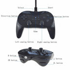 Classic White And Black Wired Pro Remote Game Controller Compatible With PC Laptop Stevvex