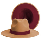 Classic Wide Brim Fedora Hat Men Women Two Colors Fedora Hats Cowboy Hat White Blue Belt Beautiful Design Soft Unisex Party Formal Hat 56-58CM Stevvex