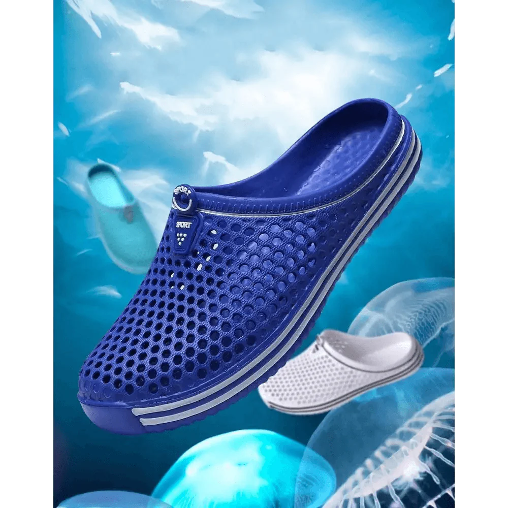 Classic Women Shoes Beach Closed Toe Slippers Unisex Hollow Out Casual Couple Flip Flops Garden Clogs  Non-slide Men And Women Slippers Stevvex