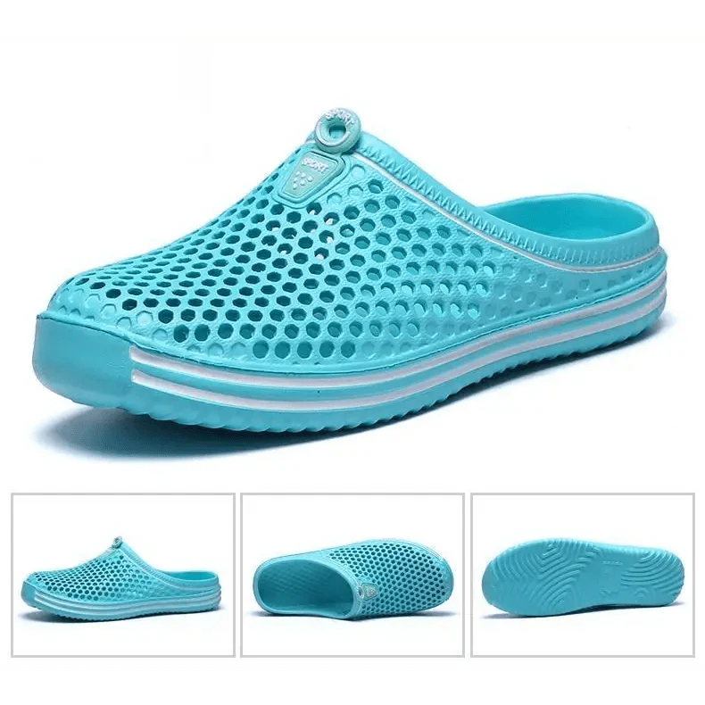 Classic Women Shoes Beach Closed Toe Slippers Unisex Hollow Out Casual Couple Flip Flops Garden Clogs  Non-slide Men And Women Slippers Stevvex