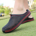 Classic Women Shoes Beach Closed Toe Slippers Unisex Hollow Out Casual Couple Flip Flops Garden Clogs  Non-slide Men And Women Slippers Stevvex