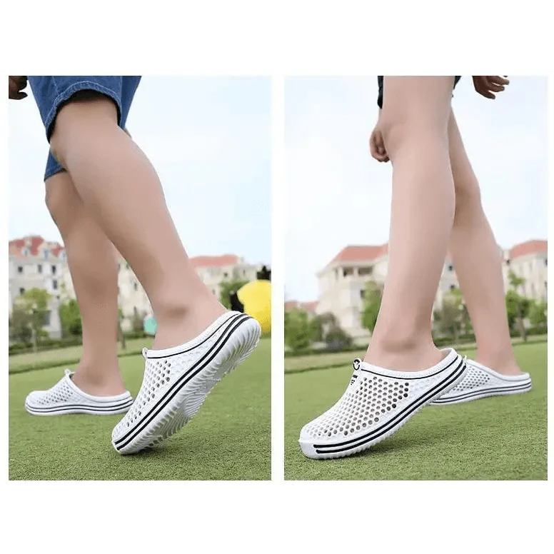 Classic Women Shoes Beach Closed Toe Slippers Unisex Hollow Out Casual Couple Flip Flops Garden Clogs  Non-slide Men And Women Slippers Stevvex