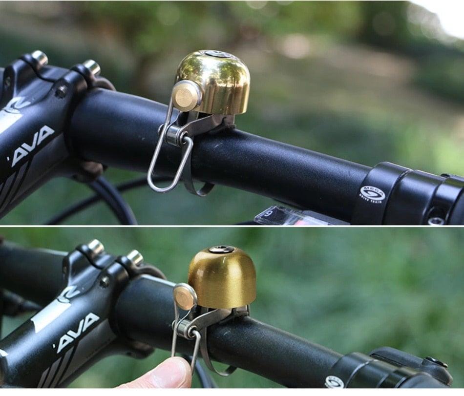 Classical Stainless Bell Cycling Horns Bike Handlebar Bell Horn Crisp Sound Horn Safety Bicycle Bell With Mounting Lock Plates Bike Bell Classic Bicycle Bell For Bike Ring Bell With Loud Sound Bells For Road Mountain Bike Handlebars Adults Stevvex