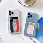 Clear Dual Card Slots Transparent Phone Case For iPhone 14 13 12 11 Pro Max XS Max XR X Full Body Shockproof Soft Silicone Back Cover Stevvex