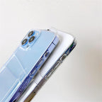 Clear Dual Card Slots Transparent Phone Case For iPhone 14 13 12 11 Pro Max XS Max XR X Full Body Shockproof Soft Silicone Back Cover Stevvex
