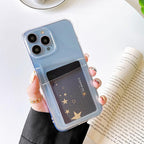 Clear Dual Card Slots Transparent Phone Case For iPhone 14 13 12 11 Pro Max XS Max XR X Full Body Shockproof Soft Silicone Back Cover Stevvex