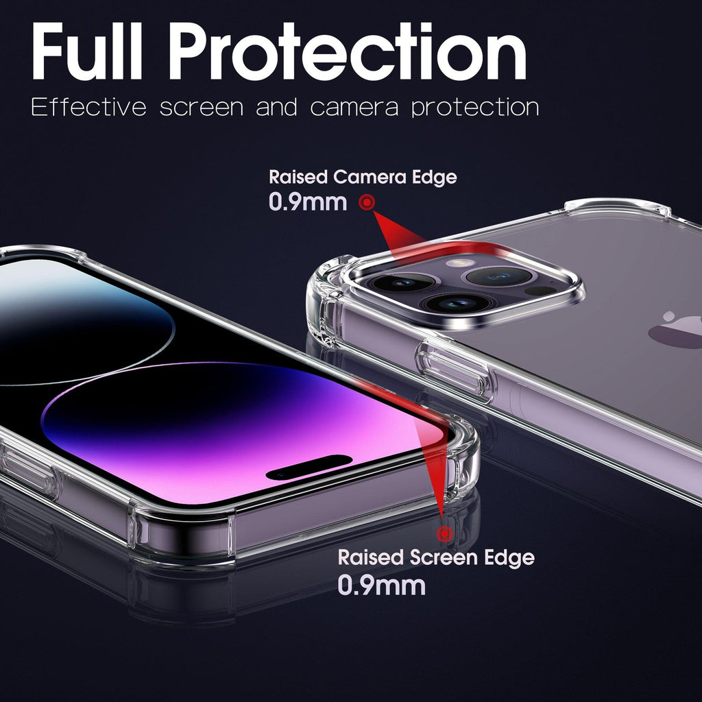 Clear Shockproof Phone Case For iPhone 14 13 12 11 Pro Max X XR XS Max Lens Protection Case on iPhone 11 12 13 14 Pro Back Cover Protection Non-Yellowing Shockproof Phone Case for iPhone Stevvex