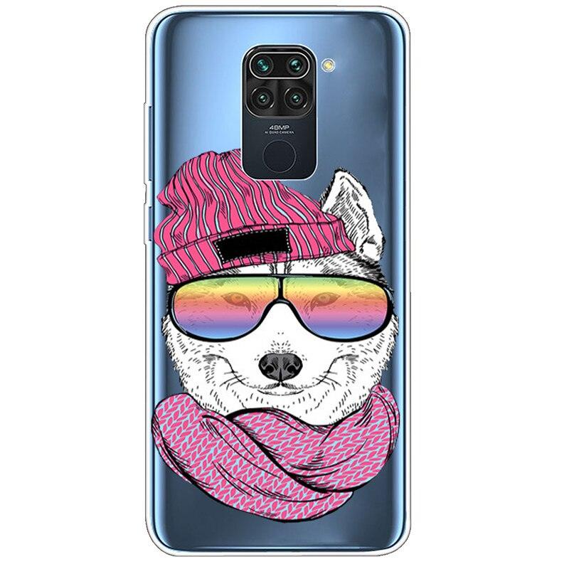 Clear Soft Cover For Redmi Note 9S Case Note9 Silicone Print Cat Covers for Xiaomi Redmi Note 9 Pro Case Redmi9 Clear Cute Soft Slim Shock-Absorption Back Phone Case Cover Stevvex