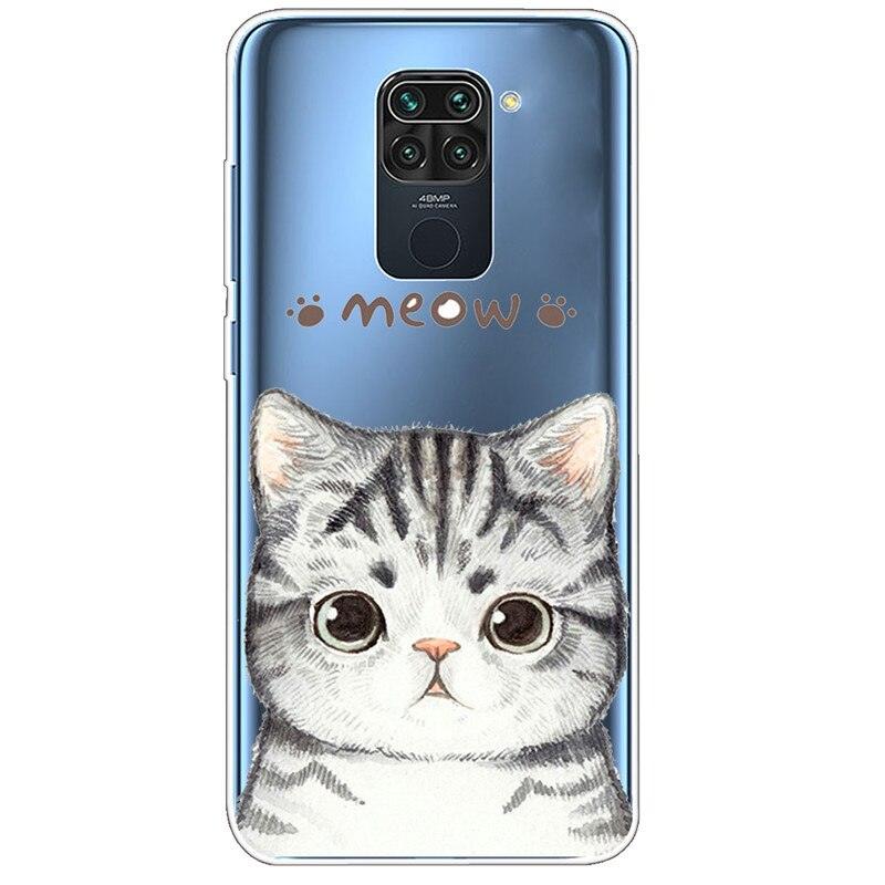 Clear Soft Cover For Redmi Note 9S Case Note9 Silicone Print Cat Covers for Xiaomi Redmi Note 9 Pro Case Redmi9 Clear Cute Soft Slim Shock-Absorption Back Phone Case Cover Stevvex