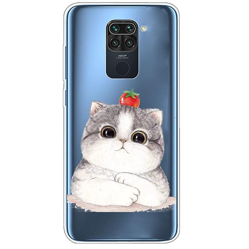 Clear Soft Cover For Redmi Note 9S Case Note9 Silicone Print Cat Covers for Xiaomi Redmi Note 9 Pro Case Redmi9 Clear Cute Soft Slim Shock-Absorption Back Phone Case Cover Stevvex