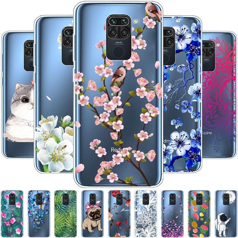 Clear Soft Cover For Redmi Note 9S Case Note9 Silicone Print Cat Covers for Xiaomi Redmi Note 9 Pro Case Redmi9 Clear Cute Soft Slim Shock-Absorption Back Phone Case Cover Stevvex