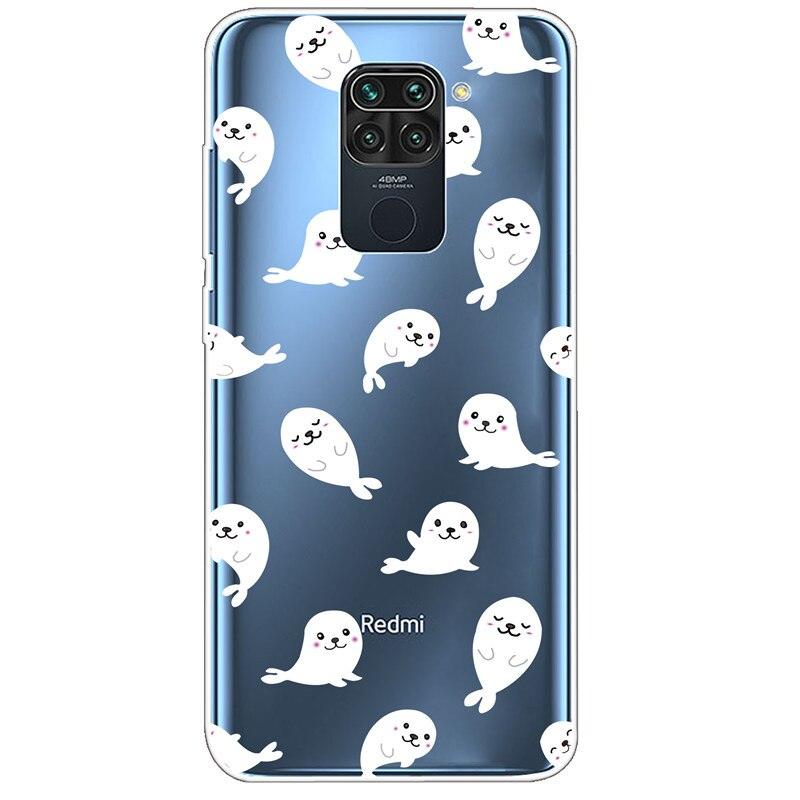 Clear Soft Cover For Redmi Note 9S Case Note9 Silicone Print Cat Covers for Xiaomi Redmi Note 9 Pro Case Redmi9 Clear Cute Soft Slim Shock-Absorption Back Phone Case Cover Stevvex