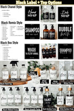 32oz Clear Glass Reusable Dispenser Bottle Black Twist Top BandsCo Straps