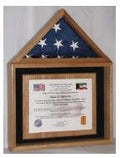 Certificate and American Flag Display Case - 3x5 flag The Military Gift Store
