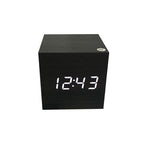 Clocks LED Wooden Alarm Clock Watch Wooden Wood Clock New Version LED Alarm Digital Desk Clock Adjustable Brightness, Alarm Time, Displays Time Date Temperature  Table Voice Control Digital Wood Electronic Desktop Table