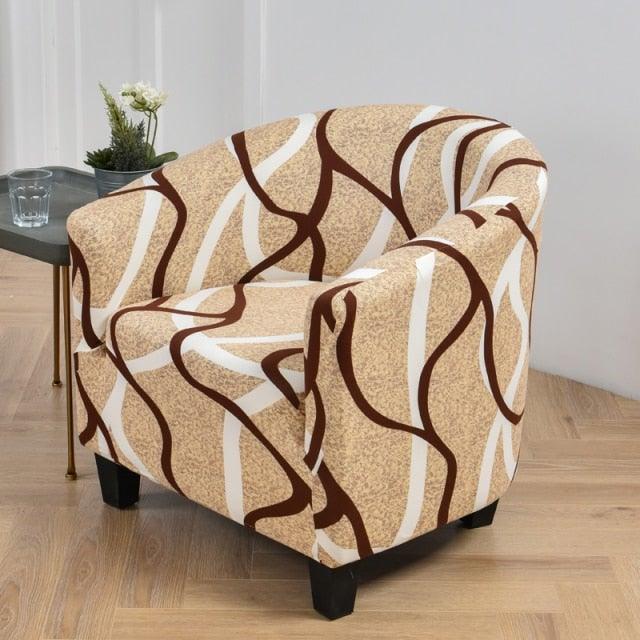 Club Chair Cover Armchair Slipcover Geometric Printed Small Sofa Covers Protect For Pets Chair Decoration Chair Slipcover Decoration Club Chair Cover Spandex Elastic Armchair Slipcover Geometric Printed Small Sofa Covers Protect For Living Room Hotel Bar Stevvex