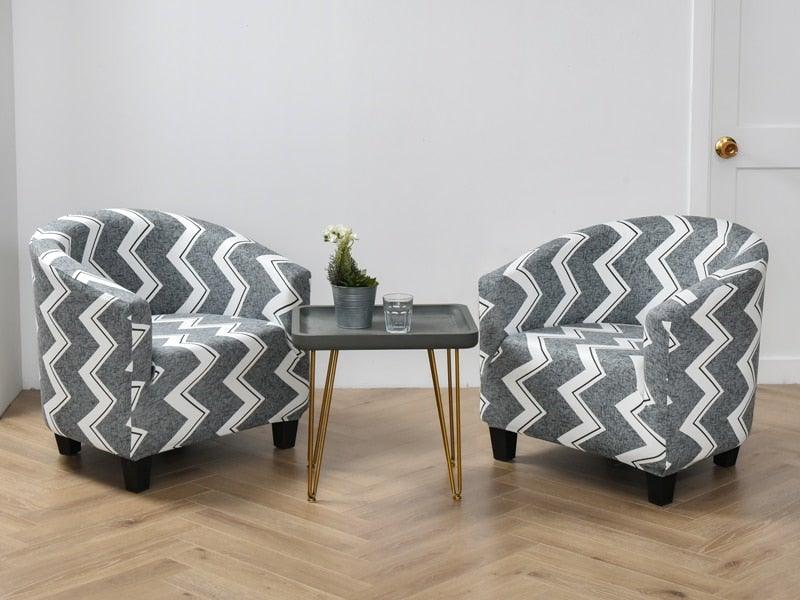 Club Chair Cover Armchair Slipcover Geometric Printed Small Sofa Covers Protect For Pets Chair Decoration Chair Slipcover Decoration Club Chair Cover Spandex Elastic Armchair Slipcover Geometric Printed Small Sofa Covers Protect For Living Room Hotel Bar Stevvex