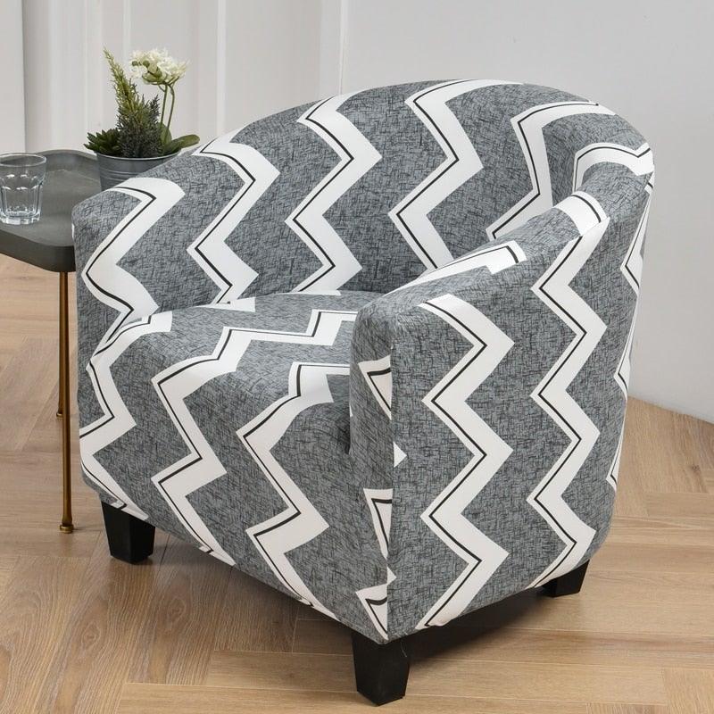 Club Chair Cover Armchair Slipcover Geometric Printed Small Sofa Covers Protect For Pets Chair Decoration Chair Slipcover Decoration Club Chair Cover Spandex Elastic Armchair Slipcover Geometric Printed Small Sofa Covers Protect For Living Room Hotel Bar Stevvex