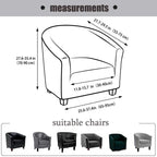 Club Chair Cover Armchair Slipcover Geometric Printed Small Sofa Covers Protect For Pets Chair Decoration Chair Slipcover Decoration Club Chair Cover Spandex Elastic Armchair Slipcover Geometric Printed Small Sofa Covers Protect For Living Room Hotel Bar Stevvex