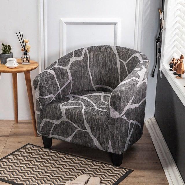Club Chair Cover Armchair Slipcover Geometric Printed Small Sofa Covers Protect For Pets Chair Decoration Chair Slipcover Decoration Club Chair Cover Spandex Elastic Armchair Slipcover Geometric Printed Small Sofa Covers Protect For Living Room Hotel Bar Stevvex
