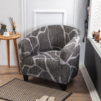 Club Chair Cover Armchair Slipcover Geometric Printed Small Sofa Covers Protect For Pets Chair Decoration Chair Slipcover Decoration Club Chair Cover Spandex Elastic Armchair Slipcover Geometric Printed Small Sofa Covers Protect For Living Room Hotel Bar Stevvex