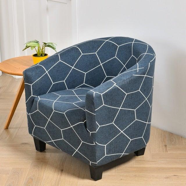 Club Chair Cover Armchair Slipcover Geometric Printed Small Sofa Covers Protect For Pets Chair Decoration Chair Slipcover Decoration Club Chair Cover Spandex Elastic Armchair Slipcover Geometric Printed Small Sofa Covers Protect For Living Room Hotel Bar Stevvex