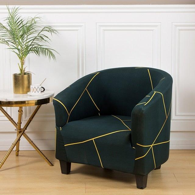 Club Chair Cover Armchair Slipcover Geometric Printed Small Sofa Covers Protect For Pets Chair Decoration Chair Slipcover Decoration Club Chair Cover Spandex Elastic Armchair Slipcover Geometric Printed Small Sofa Covers Protect For Living Room Hotel Bar Stevvex