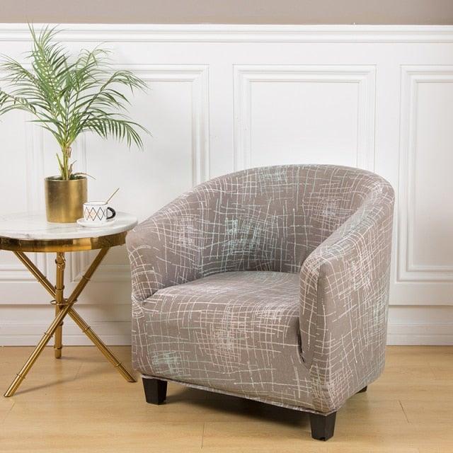 Club Chair Cover Armchair Slipcover Geometric Printed Small Sofa Covers Protect For Pets Chair Decoration Chair Slipcover Decoration Club Chair Cover Spandex Elastic Armchair Slipcover Geometric Printed Small Sofa Covers Protect For Living Room Hotel Bar Stevvex