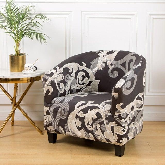Club Chair Cover Armchair Slipcover Geometric Printed Small Sofa Covers Protect For Pets Chair Decoration Chair Slipcover Decoration Club Chair Cover Spandex Elastic Armchair Slipcover Geometric Printed Small Sofa Covers Protect For Living Room Hotel Bar Stevvex