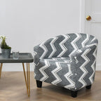 Club Chair Cover Armchair Slipcover Geometric Printed Small Sofa Covers Protect For Pets Chair Decoration Chair Slipcover Decoration Club Chair Cover Spandex Elastic Armchair Slipcover Geometric Printed Small Sofa Covers Protect For Living Room Hotel Bar Stevvex