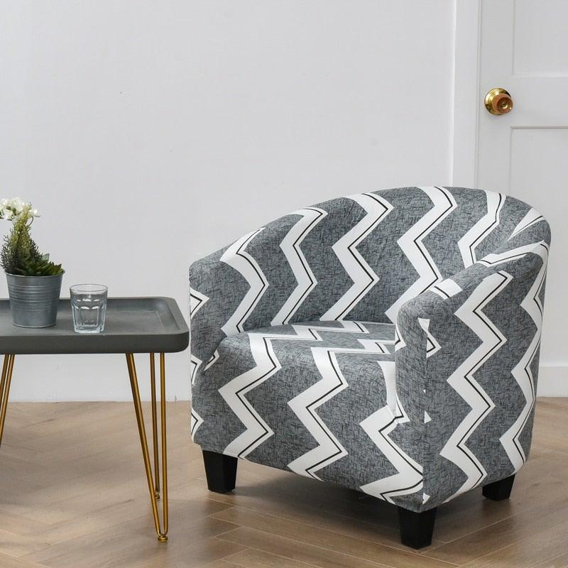 Club Chair Cover Armchair Slipcover Geometric Printed Small Sofa Covers Protect For Pets Chair Decoration Chair Slipcover Decoration Club Chair Cover Spandex Elastic Armchair Slipcover Geometric Printed Small Sofa Covers Protect For Living Room Hotel Bar Stevvex
