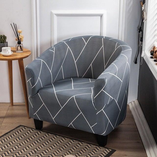 Club Chair Cover Armchair Slipcover Geometric Printed Small Sofa Covers Protect For Pets Chair Decoration Chair Slipcover Decoration Club Chair Cover Spandex Elastic Armchair Slipcover Geometric Printed Small Sofa Covers Protect For Living Room Hotel Bar Stevvex